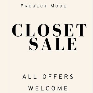 Closet Sale! All offers welcome!